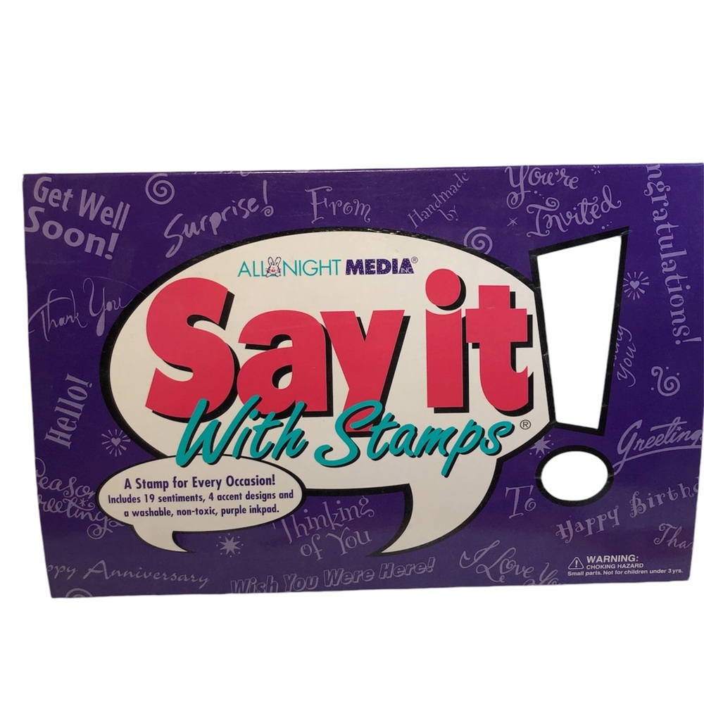 All Night Media Say It With Stamps Set - 19 Sentiments 4 Accent Designs